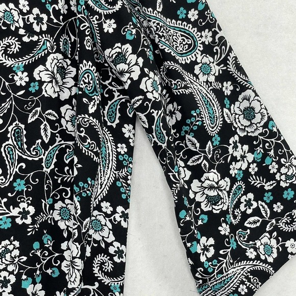 Talbots Womens Plus Size 2X Printed Lightweight Polyester 3/4 Sleeve Blouse Top - Picture 11 of 15